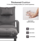 MCombo Accent Recliner with Ottoman, Armchairs with Adjustable Backrest for Living Room Bedroom, Leathaire Fabric 4233