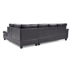 Gallant 111 in. W 2-piece Faux Leather L Shape Sectional Sofa - 78L x 111W x 32H