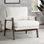 Mid-Century Modern 30 W Chenille Upholstered Accent Leisure Armchair