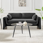 Danya B. Van Beuren Coffee Table with Taper Legs and Glass Tabletop