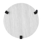 Moril Transitional 41-inch Steel Round 3-Piece Coffee Table and Side Tables Set by Furniture of America