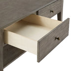 Coober Antique Grey Finish Grey Fiber Cement Table with Shelf by iNSPIRE Q Modern