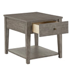 Coober Antique Grey Finish Grey Fiber Cement Table with Shelf by iNSPIRE Q Modern