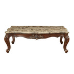 HomeRoots 34 Genuine Marble Free Form Coffee Table - 34
