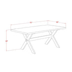 East West Furniture Dining Set- a Dining Table and Black Pu Leather Parson Chairs, Wire brushed Black.(Pieces Options)