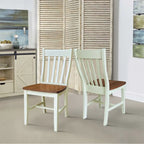 Copper Grove Quince Solid Wood Schoolhouse Chairs, Set of 2