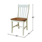 Copper Grove Quince Solid Wood Schoolhouse Chairs, Set of 2