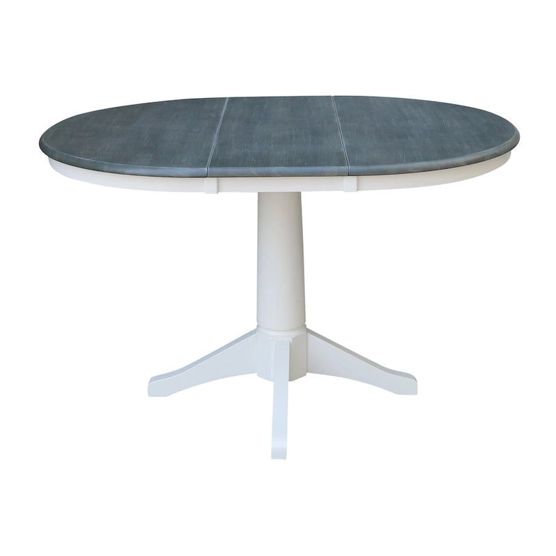 36 Round Extension Dining Table With 4 Madrid Chairs