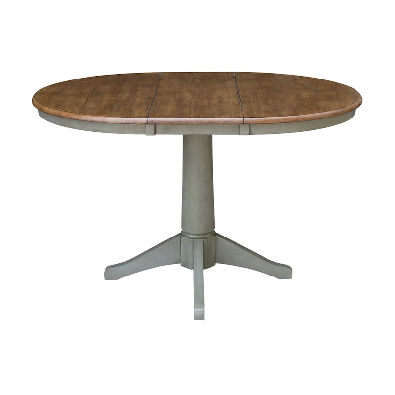 36 Round Extension Dining Table With 4 Madrid Chairs