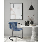 Macari Frita Modern Leather Dining Chairs, Set of 2