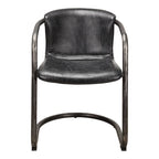 Macari Frita Modern Leather Dining Chairs, Set of 2