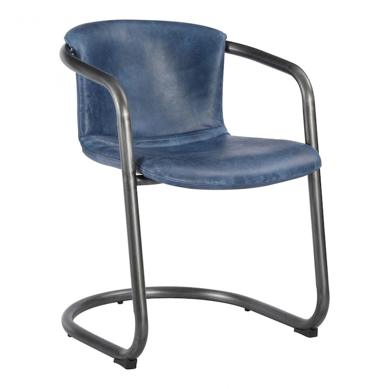 Macari Frita Modern Leather Dining Chairs, Set of 2
