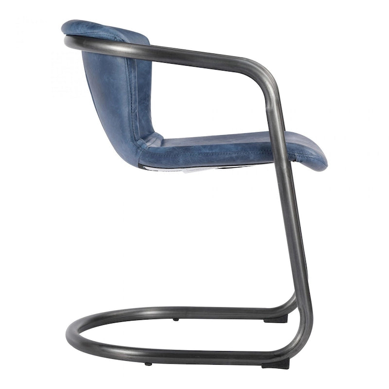 Macari Frita Modern Leather Dining Chairs, Set of 2