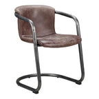 Macari Frita Modern Leather Dining Chairs, Set of 2
