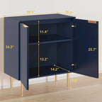 SICOTAS Sideboard Buffet Storage Cabinet with Adjustable Shelves - N/A