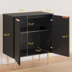 SICOTAS Sideboard Buffet Storage Cabinet with Adjustable Shelves - N/A