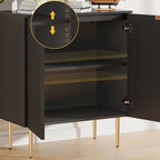 SICOTAS Sideboard Buffet Storage Cabinet with Adjustable Shelves - N/A