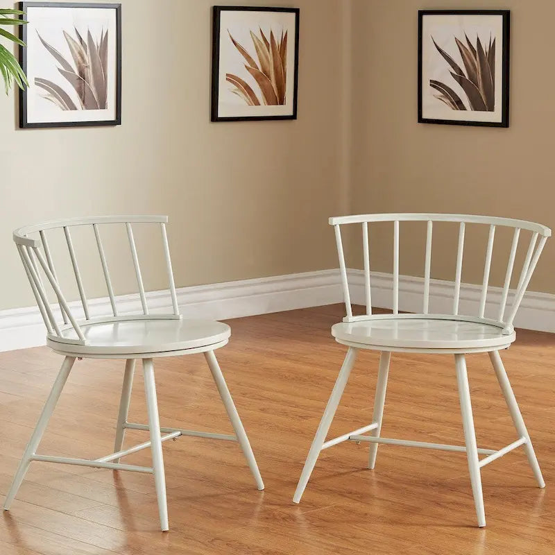 Truman Low Back Metal and Wood Spindle Dining Chair (Set of 2) by iNSPIRE Q Modern