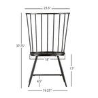 Truman High Back Metal and Wood Spindle Dining Chair (Set of 2) by iNSPIRE Q Modern