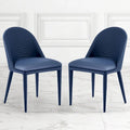 Fully Assembled Microfiber Leather Upholstered Dining Chairs, Set of 2 - 22.44D x 18.5W x 32.28H