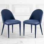 Fully Assembled Microfiber Leather Upholstered Dining Chairs, Set of 2 - 22.44D x 18.5W x 32.28H