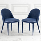 Fully Assembled Microfiber Leather Upholstered Dining Chairs, Set of 2 - 22.44D x 18.5W x 32.28H