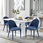 Fully Assembled Microfiber Leather Upholstered Dining Chairs, Set of 2 - 22.44D x 18.5W x 32.28H