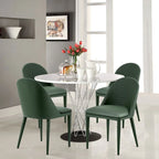 Fully Assembled Microfiber Leather Upholstered Dining Chairs, Set of 2 - 22.44D x 18.5W x 32.28H