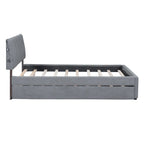 Upholstered Platform Bed with Trundle