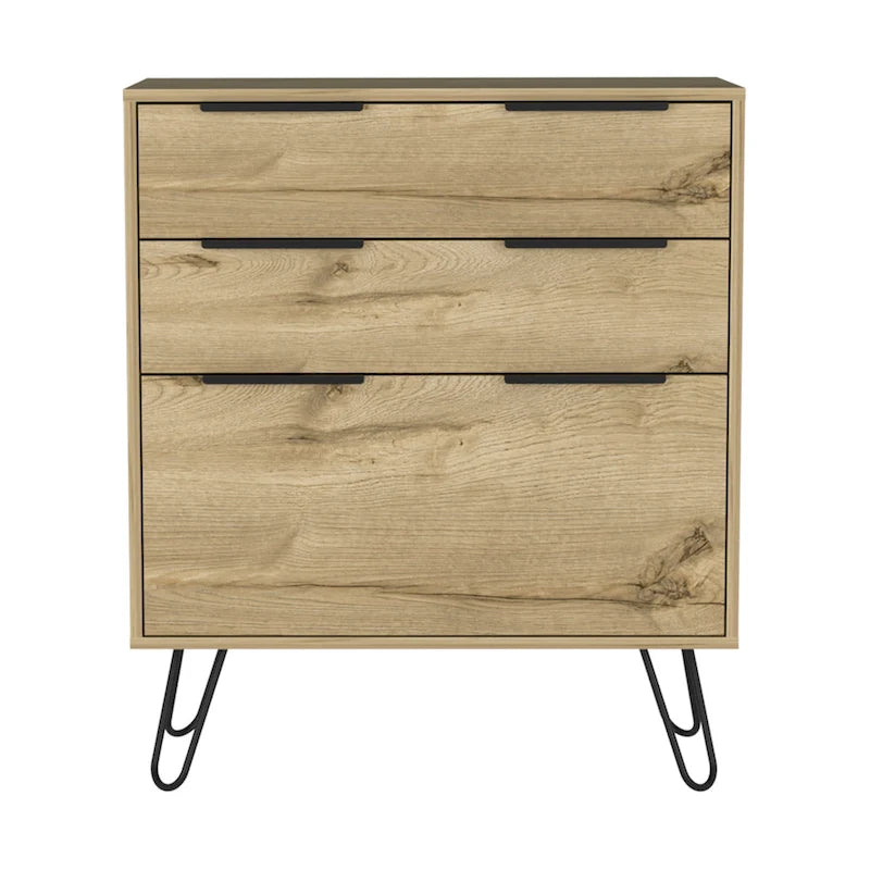 Augusta Dresser with Hairpin Legs and 3 Drawers