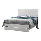 Geary 5-piece Slatted Headboard Panel Bedroom Set with 2 Nightstands