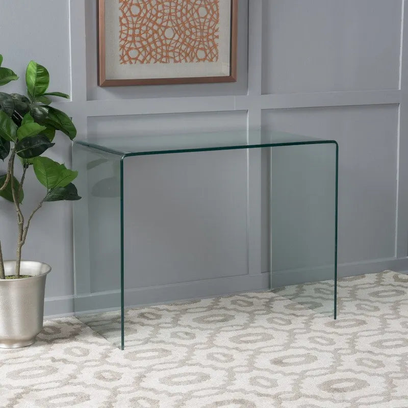Ramona Tempered Glass Office Desk by Christopher Knight Home