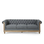 Saragus Chesterfield Sofa with Nailhead Trim by Christopher Knight Home - 85.50 L x 33.25 W x 28.50 H
