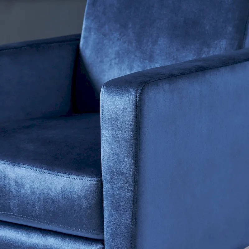 Brightwood Modern Velvet Recliner w/ Steel Legs by Christopher Knight Home