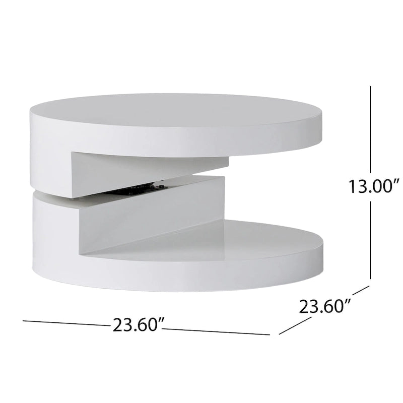 Small Circular Mod Rotatable Coffee Table by Christopher Knight Home