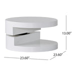Small Circular Mod Rotatable Coffee Table by Christopher Knight Home