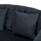 Freas Contemporary Tufted Double Chaise Lounge with Accent Pillows by Christopher Knight Home - 63.00 L x 58.50 W x 34.50 H