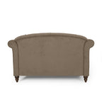 Freas Contemporary Tufted Double Chaise Lounge with Accent Pillows by Christopher Knight Home - 63.00 L x 58.50 W x 34.50 H
