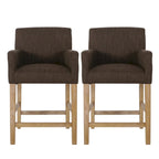 Armga Fabric Upholstered Wood 26 inch Counter Stools (Set of 2) by Christopher Knight Home