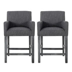 Armga Fabric Upholstered Wood 26 inch Counter Stools (Set of 2) by Christopher Knight Home