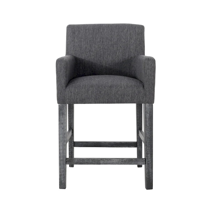 Armga Fabric Upholstered Wood 26 inch Counter Stools (Set of 2) by Christopher Knight Home