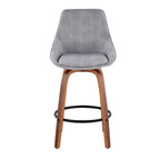 Carson Carrington Alba Corduroy Counter Stool with Black Round Footrest (Set of 2)