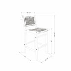 South Shore Balka Rattan Bar Stool, Set of 2