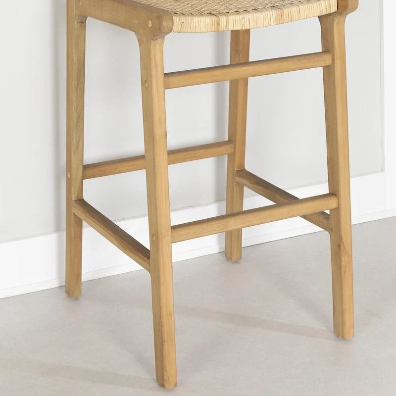 South Shore Balka Rattan Bar Stool, Set of 2