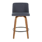 Carson Carrington Vallberga 26 Counter Stool with Black Round Footrest (Set of 2)
