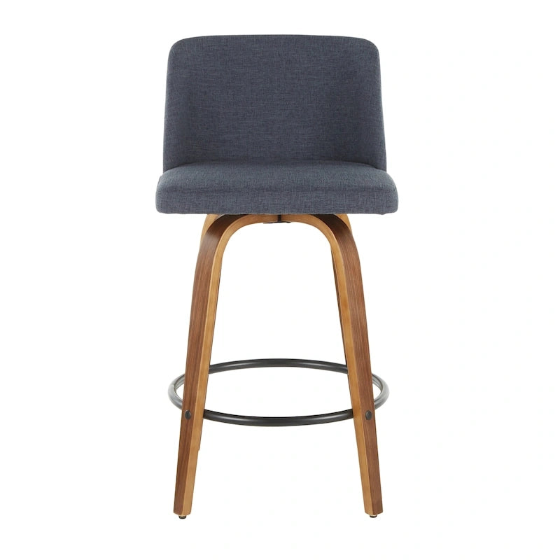 Carson Carrington Vallberga 26 Counter Stool with Black Round Footrest (Set of 2)