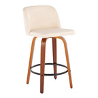 Carson Carrington Vallberga 26 Counter Stool with Black Round Footrest (Set of 2)