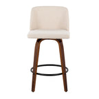 Carson Carrington Vallberga 26 Counter Stool with Black Round Footrest (Set of 2)