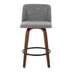 Carson Carrington Vallberga 26 Counter Stool with Black Round Footrest (Set of 2)