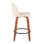 Carson Carrington Vallberga 26 Counter Stool with Black Round Footrest (Set of 2)